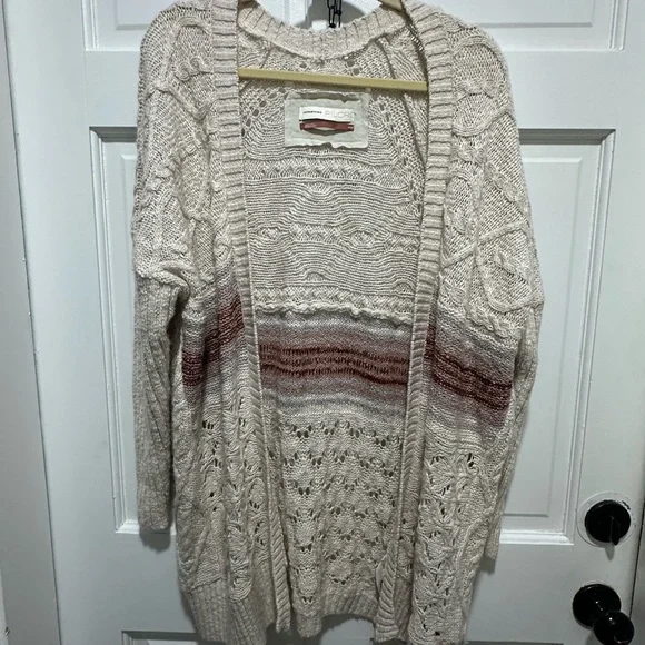 Anthropologie PILCRO Jemma Cable Knit Open Cardigan Sweater, Size XS S Small - Picture 3 of 8